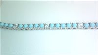 Pulsera Sommer Mujer Tennis in Plata Pasta di turchese TENNIS TURCHESE AG - TENNIS TURCHESE AG